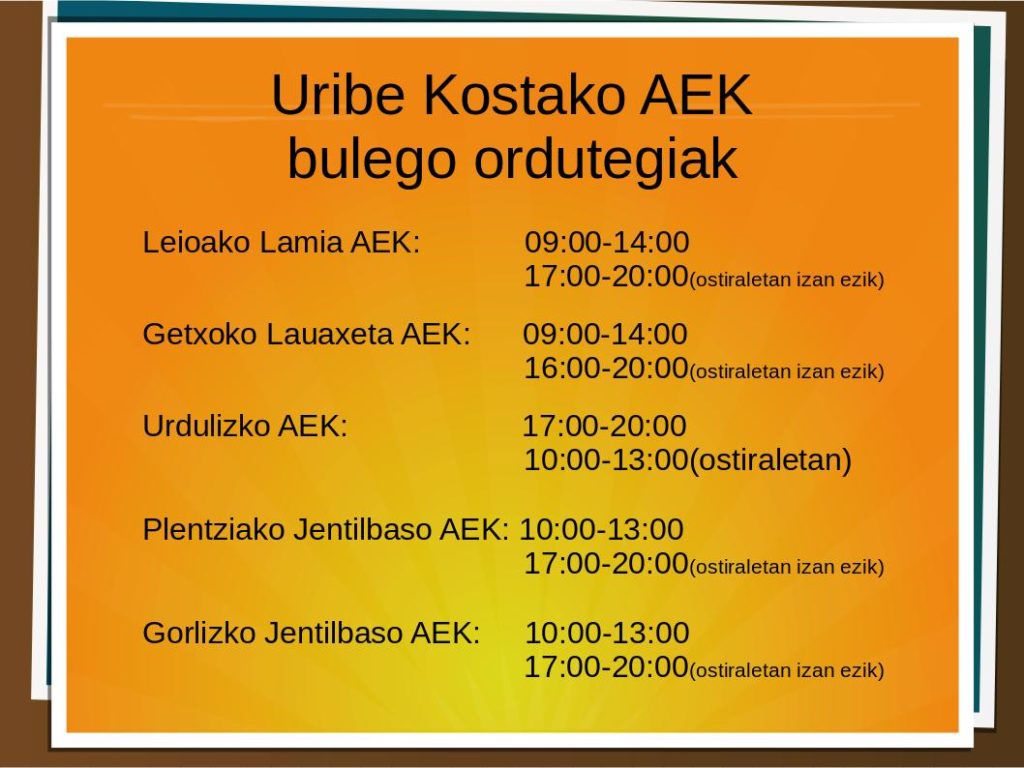 Eskaintza Uribe kostako AEK