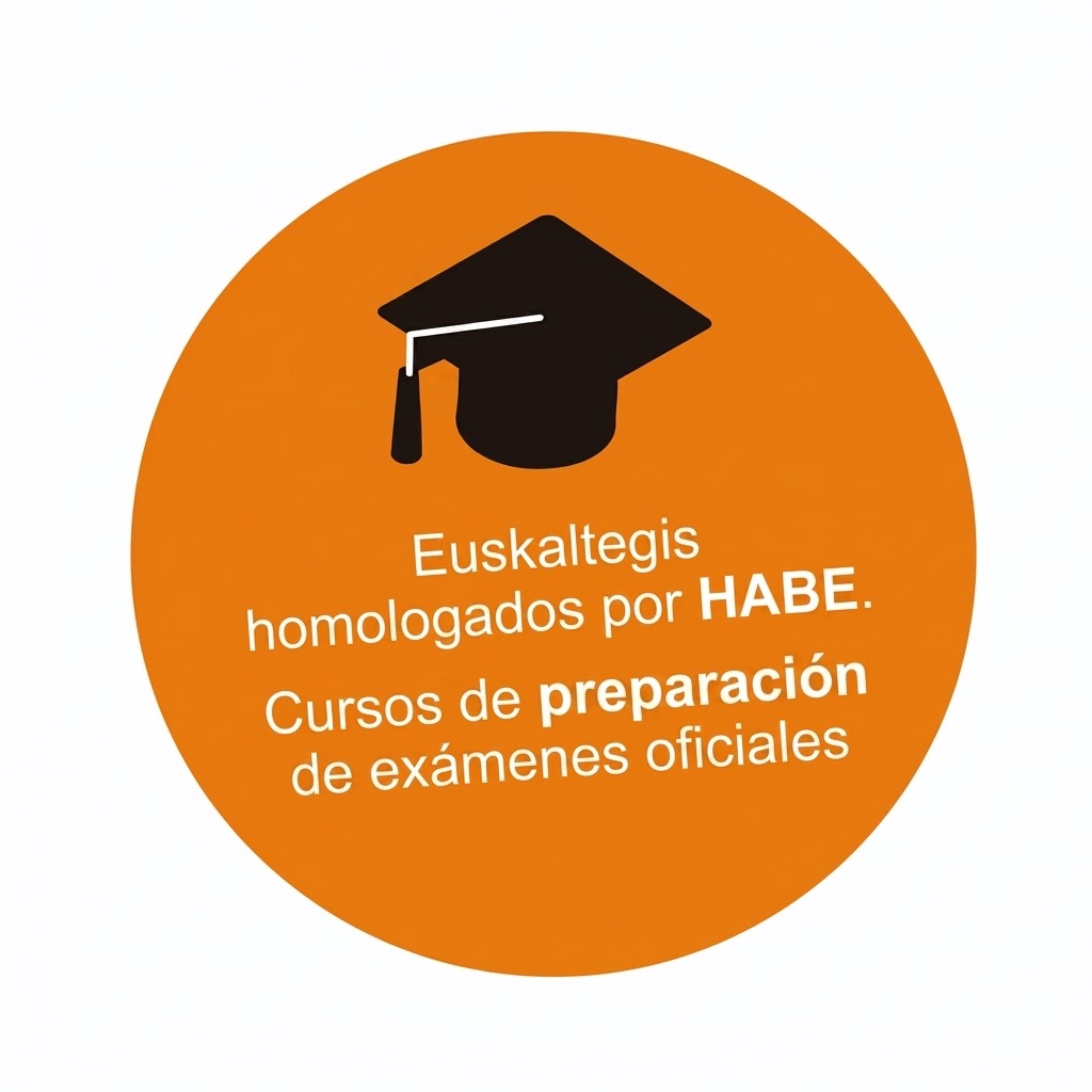 Euskaltegis homologados por HABE. Cursos de preparación de exámenes oficiales