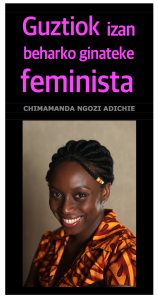 Guztiok izan beharko ginateke feminista Azala 158x300