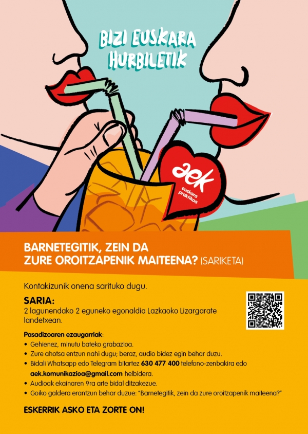 Grabazio-lehiaketa: “Barnetegitik, zein da zure oroitzapenik maiteena?”