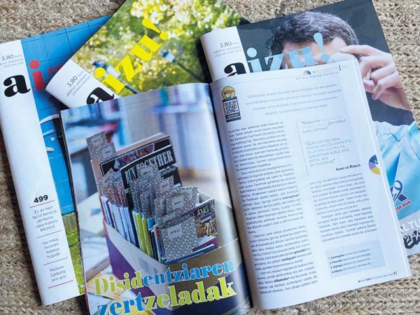 Aizu! aldizkari eraberrituaren aurkezpena hilaren 5ean Durangoko Azokan