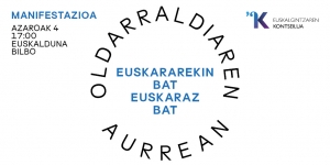 AEKideok ere OLDARRALDIAREN AURREAN, EUSKARAREKIN BAT, EUSKARAZ BAT!