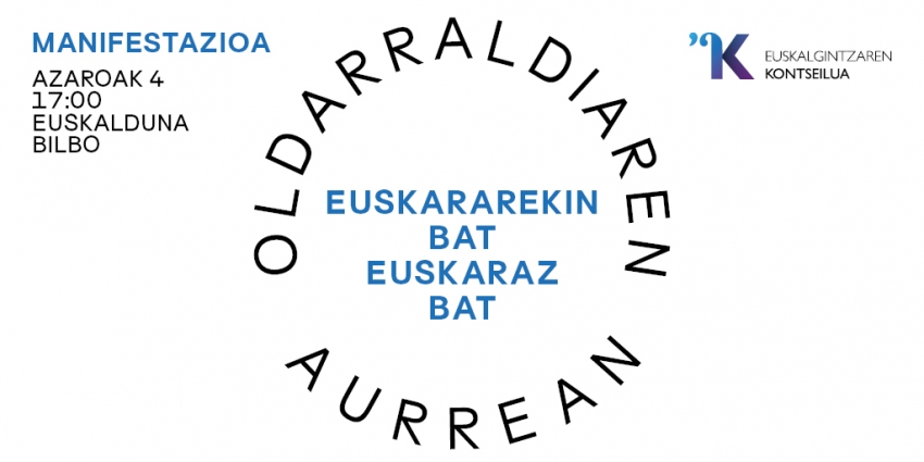 AEKideok ere OLDARRALDIAREN AURREAN, EUSKARAREKIN BAT, EUSKARAZ BAT!